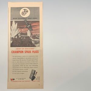 Vintage Life Magazine May 29. 1944 Champion Spark Plugs Advertised wall art